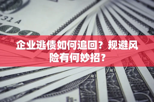 武汉企业逃债如何追回？规避风险有何妙招？