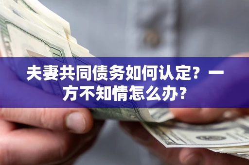 武汉夫妻共同债务如何认定？一方不知情怎么办？