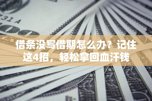 武汉借条没写借期怎么办？记住这4招，轻松拿回血汗钱