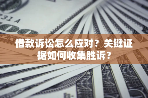 武汉借款诉讼怎么应对？关键证据如何收集胜诉？